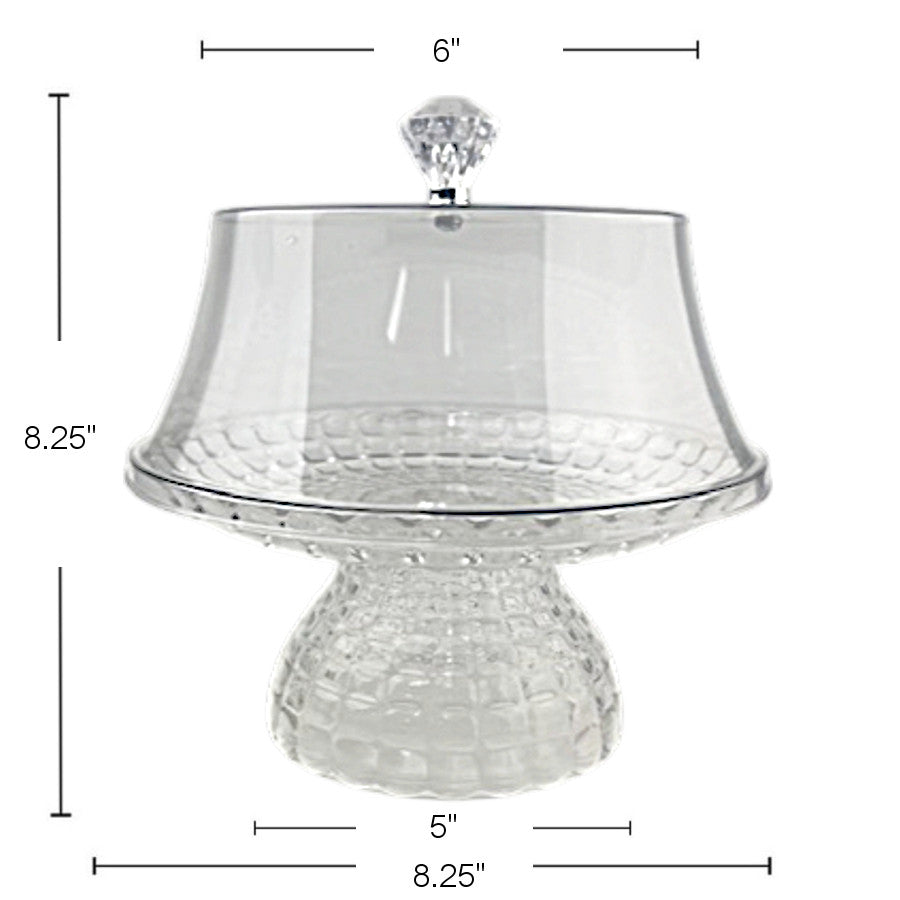 PL504 - Plastic Cakestand With Dome