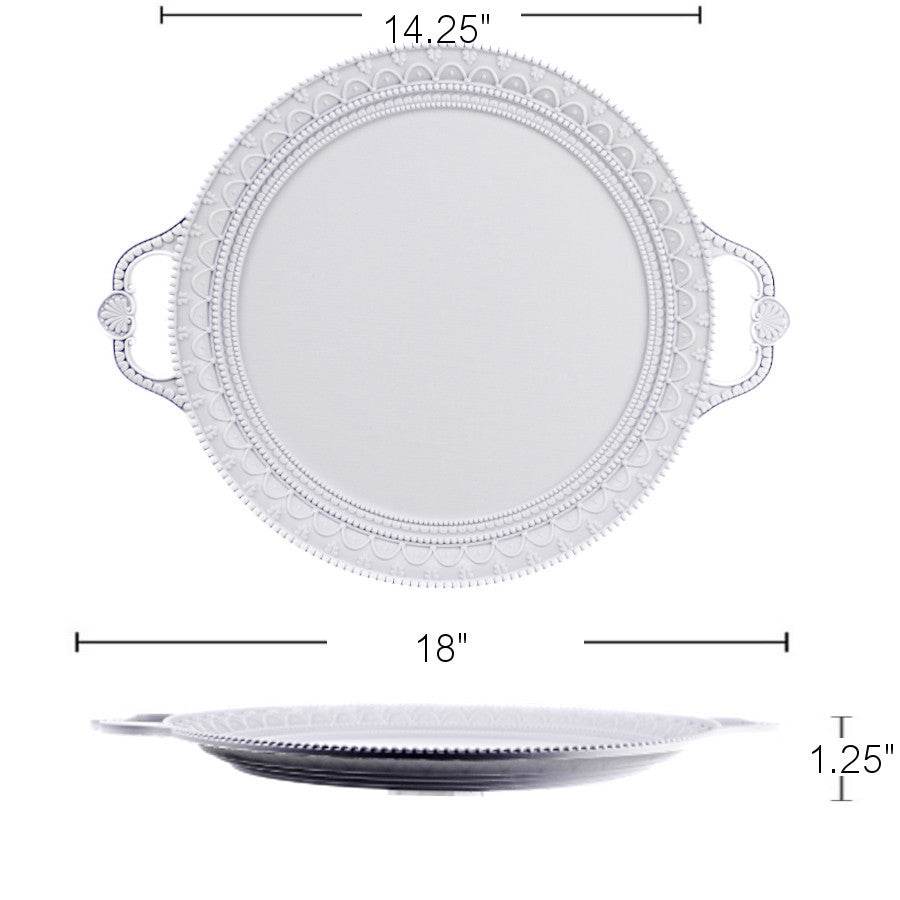 PL565 - White Round Tray
