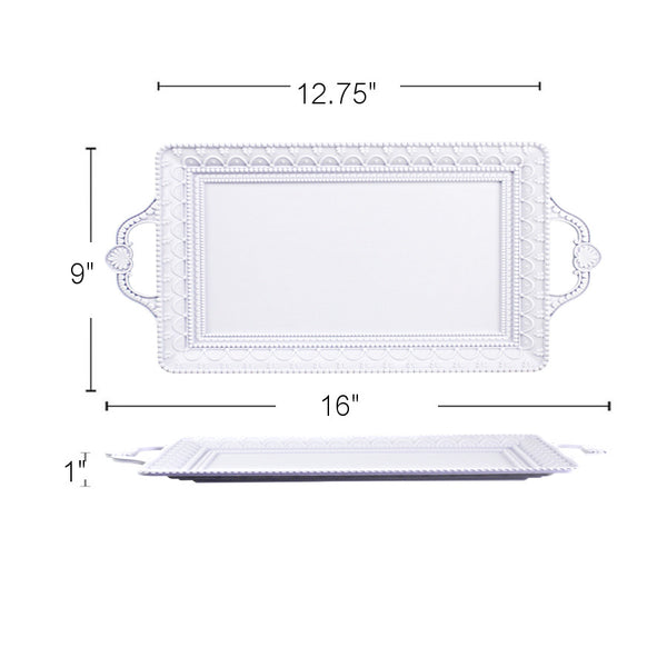 PL566 - White Rectangle Tray