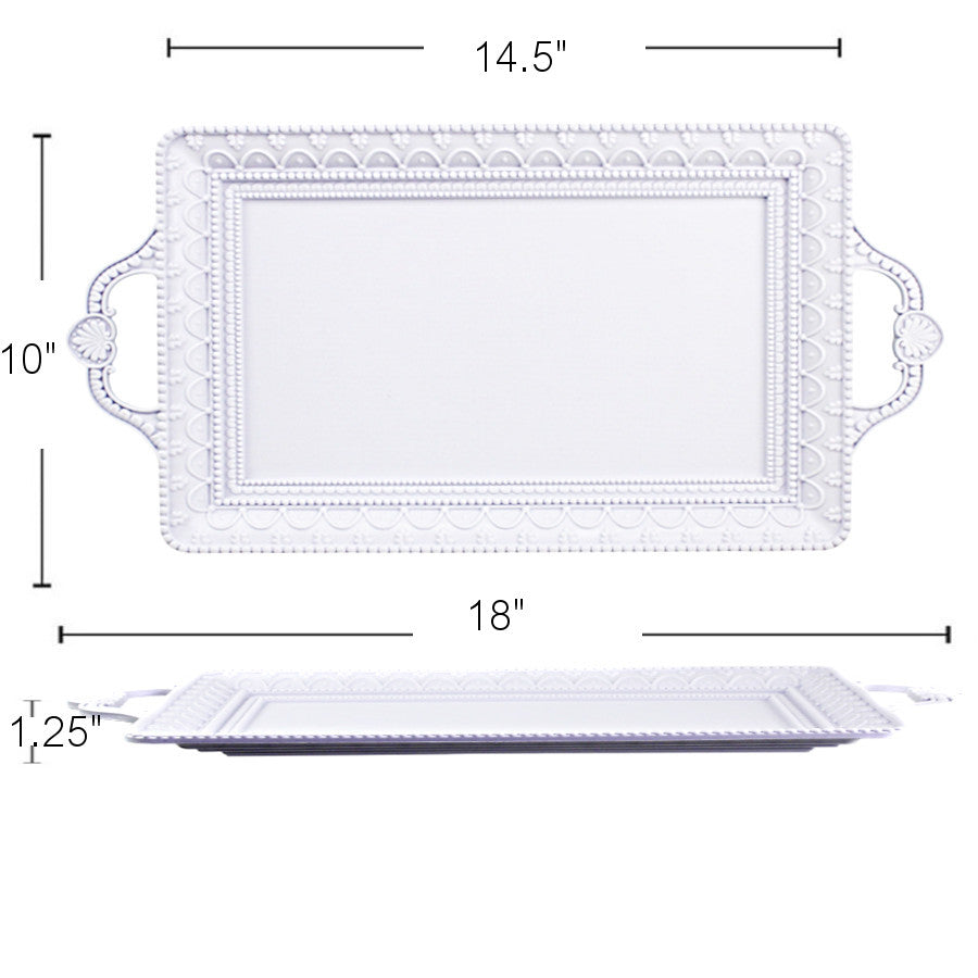 PL567 - White Rectangle Tray