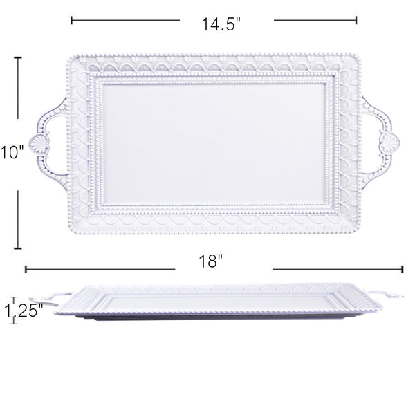 PL567 - White Rectangle Tray
