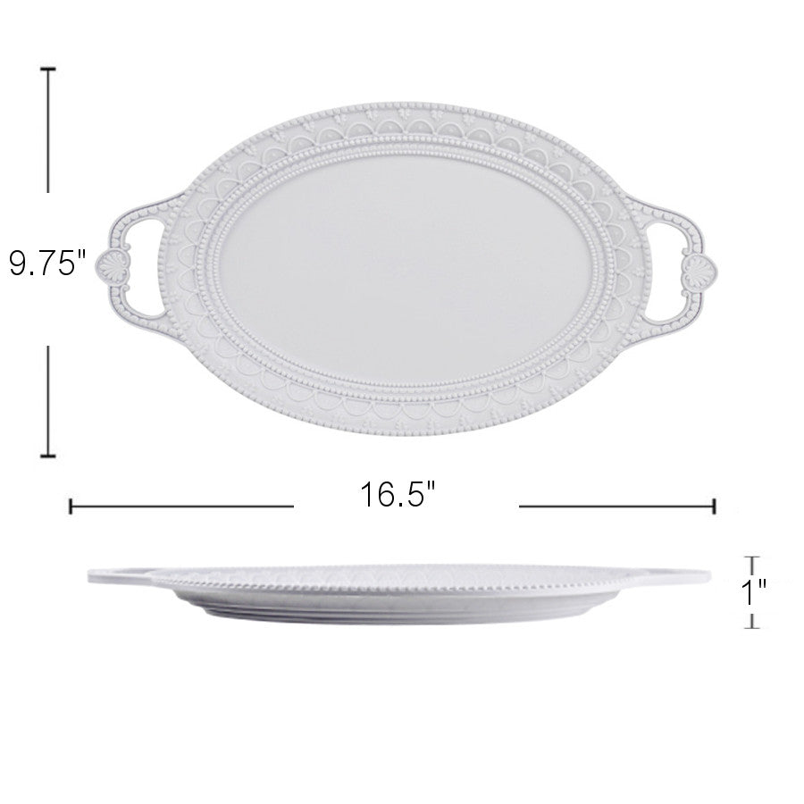 PL568 - White Oval Tray