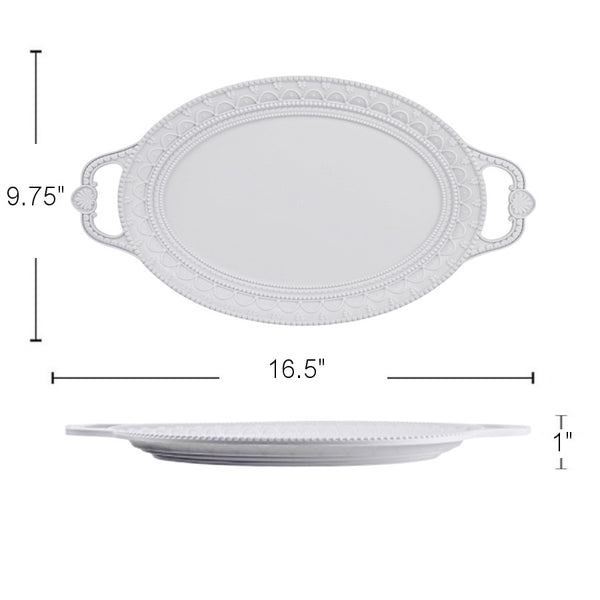 PL568 - White Oval Tray