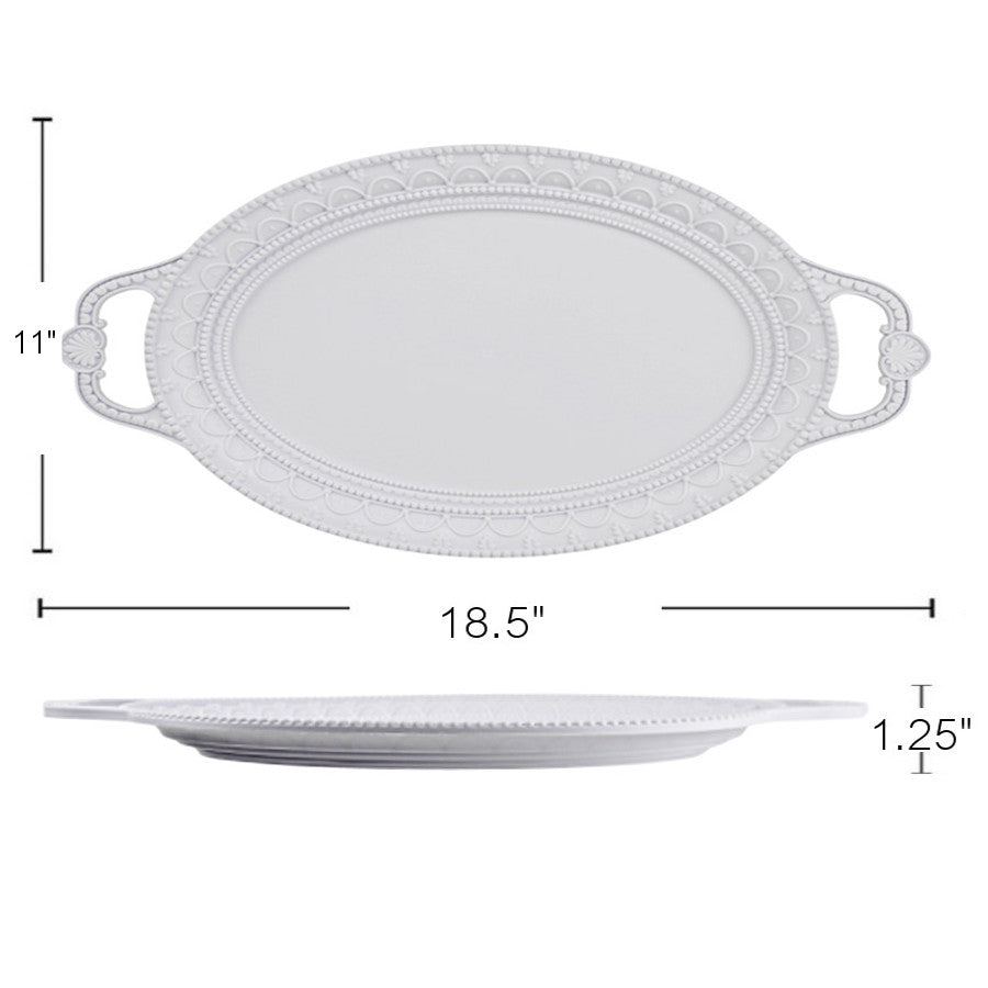 PL569 - White Oval Tray