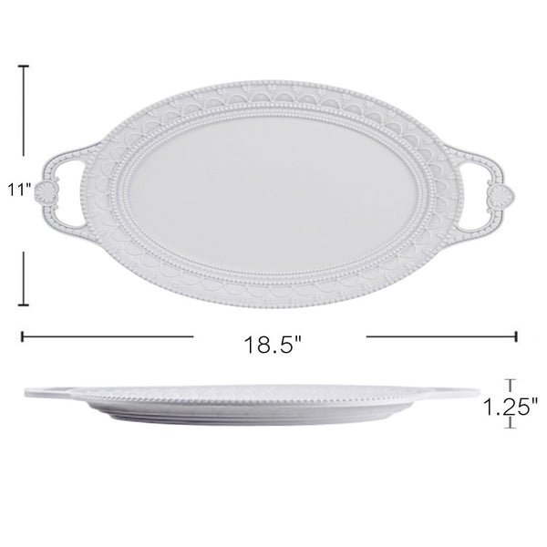 PL569 - White Oval Tray