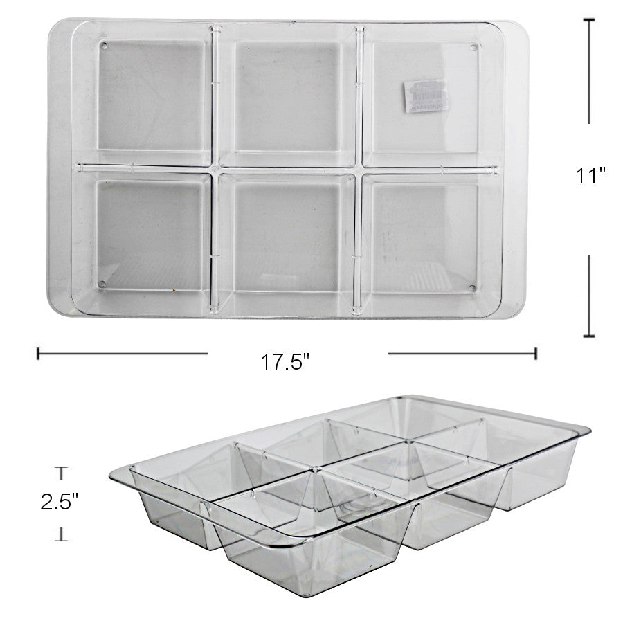PL589 - Rectangle Divided Tray