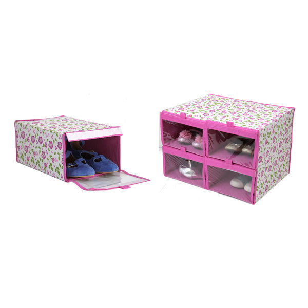 SCR444PK - Shoebox-4 Pc Set Pink