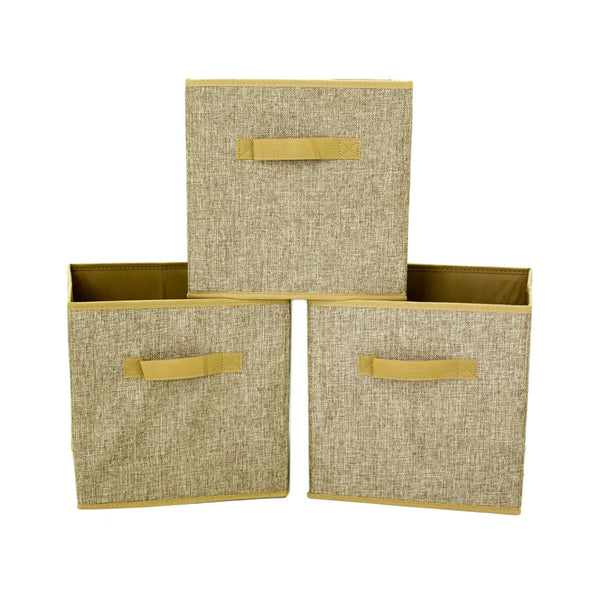 SCR735 - Square Storage Box- Brown 10.5 In