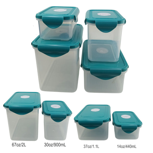 SIU102B - 4 Pc Rectangle Storage Set-Blue