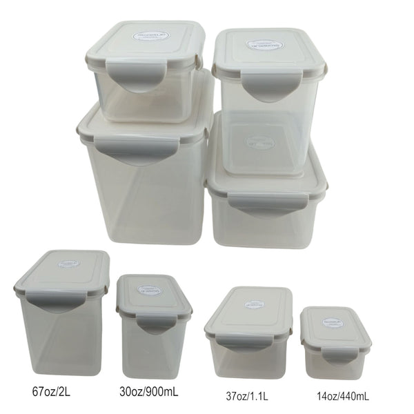 SIU102G - 4 Pc Rectangle Storage Set- Gray