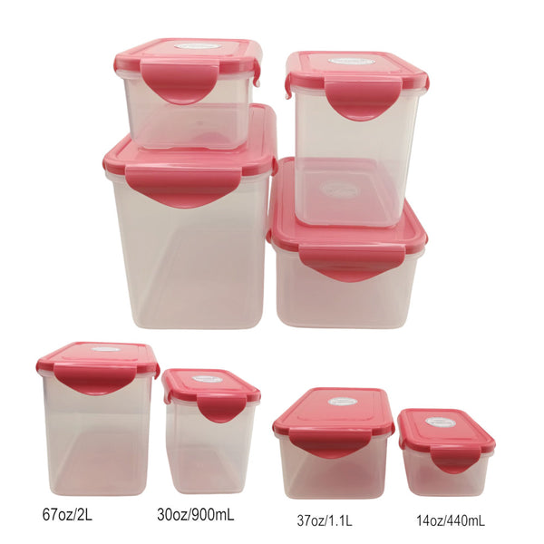 SIU102P - 4 C Rectangle Storage Set-Pink