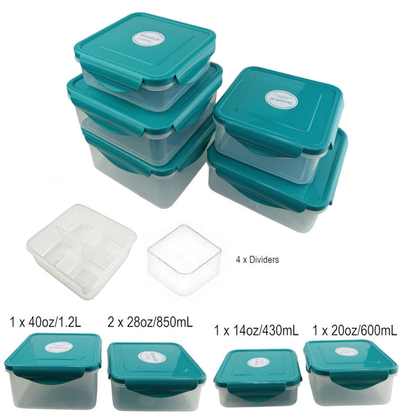 SIU103B - 5 Pc Square Storage Set-Blue