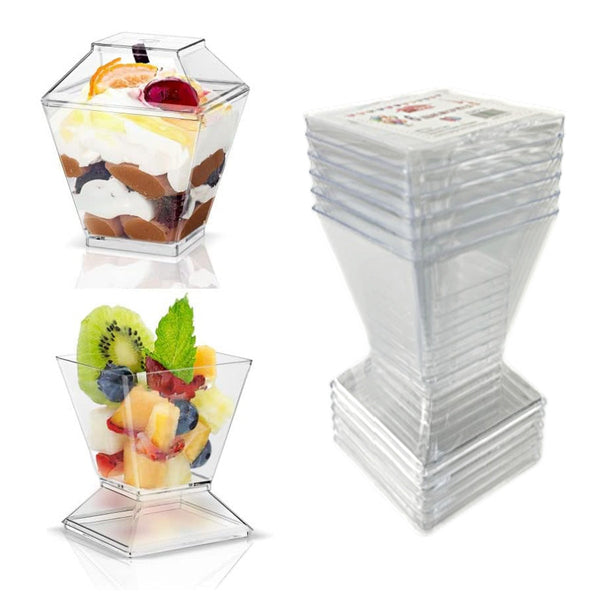 DP155 - Square Cup With Lid - 6Pc