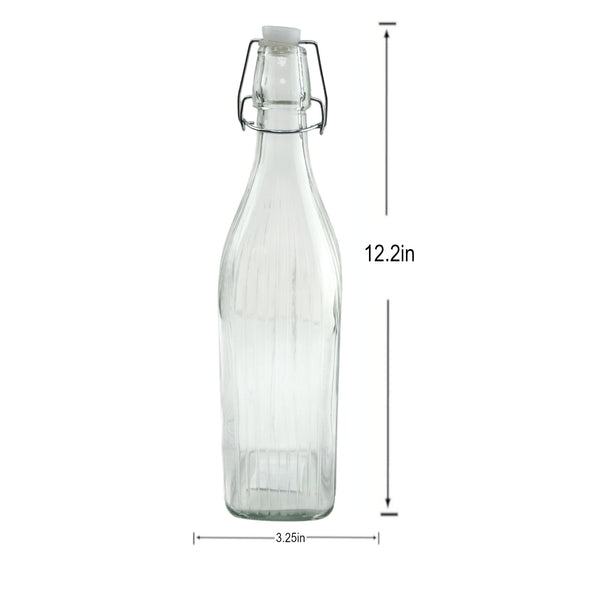 GB423 - Glass Bottle With Latch- 1 Liter
