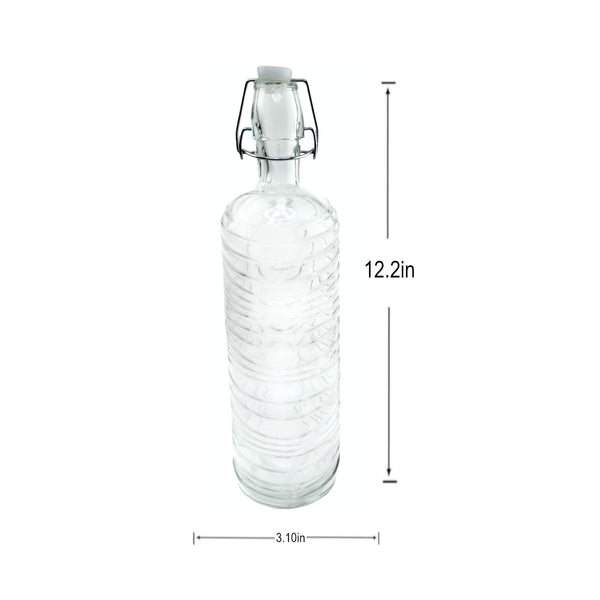 GB424 - Glass Bottle With Latch- 1 Liter