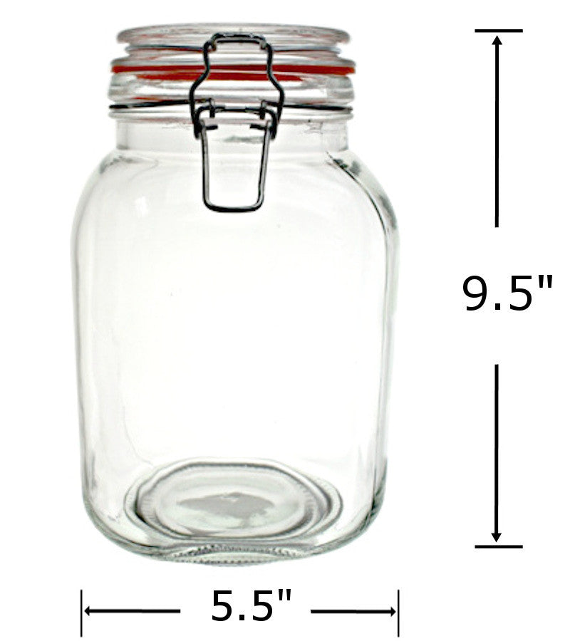 GJ1344 - Glass Jar with Clip 3L