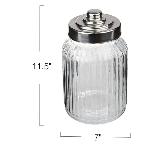 GJ452 - Glass Jar Metal Lid- 4.95 Liter
