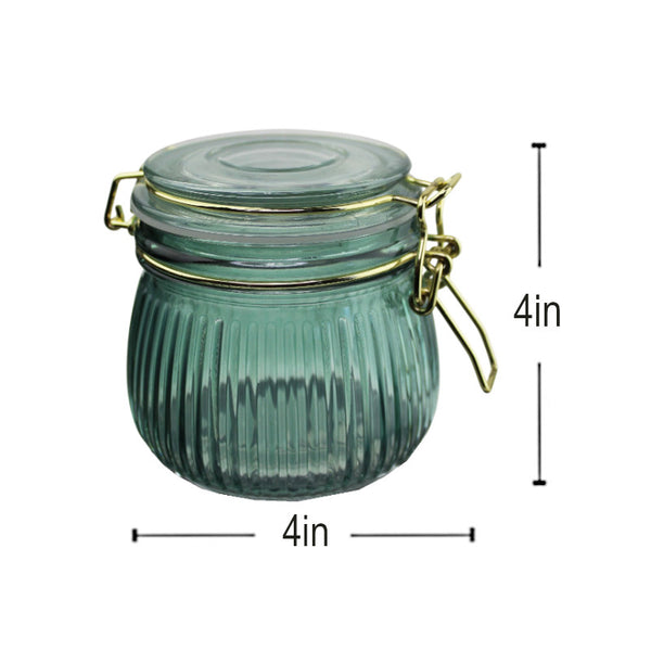 GJ461 - Green Jar Golden Latch-500 Ml