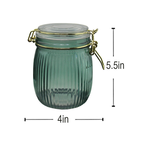 GJ462 - Green Jar Golden Latch-750 Ml