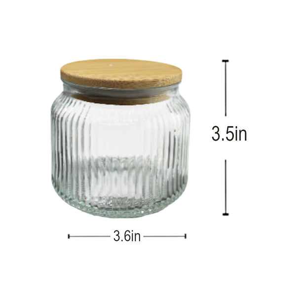 GJ471 - Glass Jar Bamboo Top-280 Ml