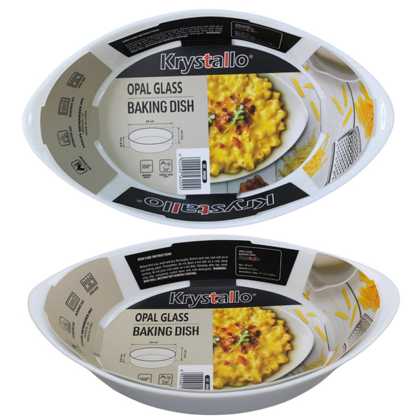 OP5620 - Oval Opal Glass Baking Dish-11.5 In