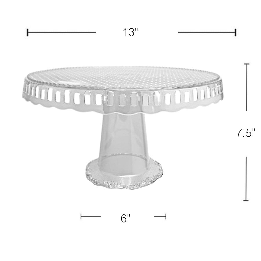 PL338 - Plastic Cakestand 13X7.5X6In