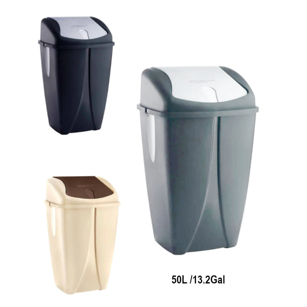 PL902 - Flip Top Trash Can-50 Liter (0378)