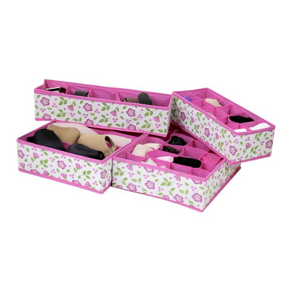 SCR422PK - Drawer Organizer-4 Pc Set Pink