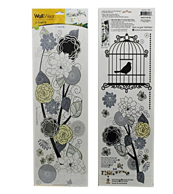 W308 - Gold Branch Wall Decal 6"x18.25"