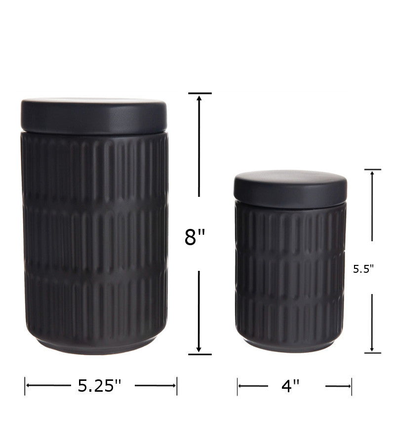 10925 - 2 Pc Jar Set-Black