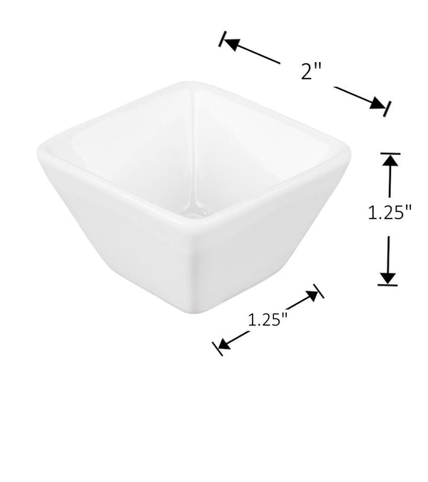 210-00167 - Square Porcelain Ramekin - 1.5oz