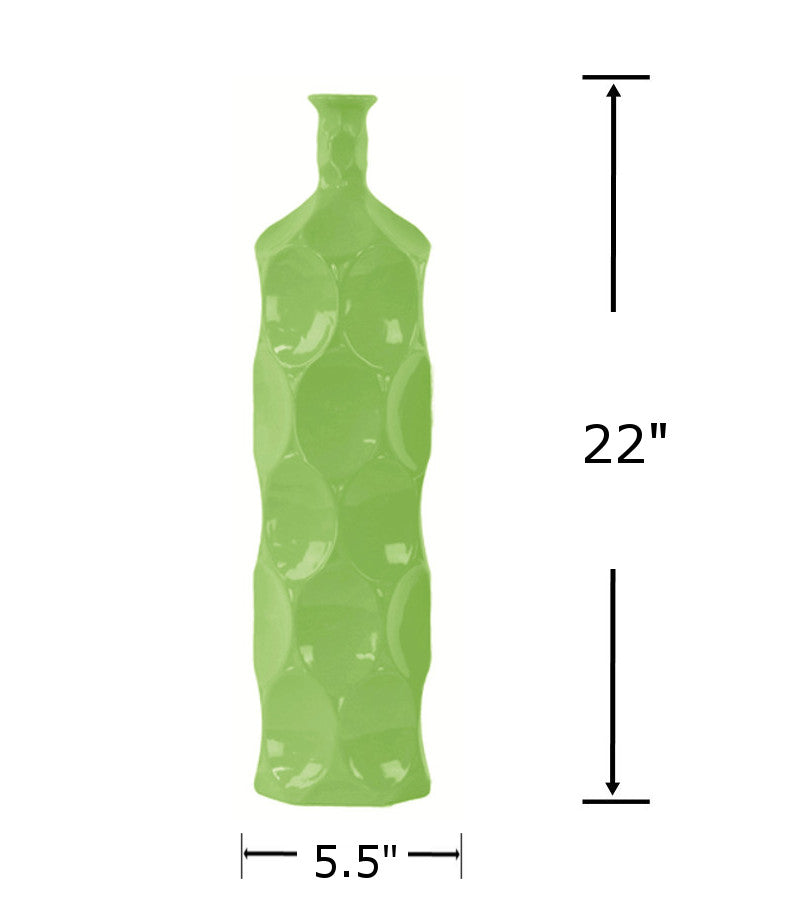 24402 - Bottle Vase Green-5.5x5.5x22 in