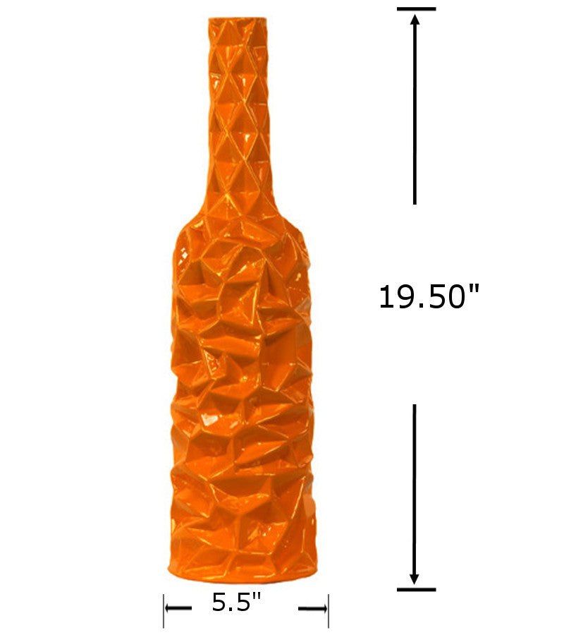25065 - Bottle Vase Orange-5.25x5.25x19.5 in