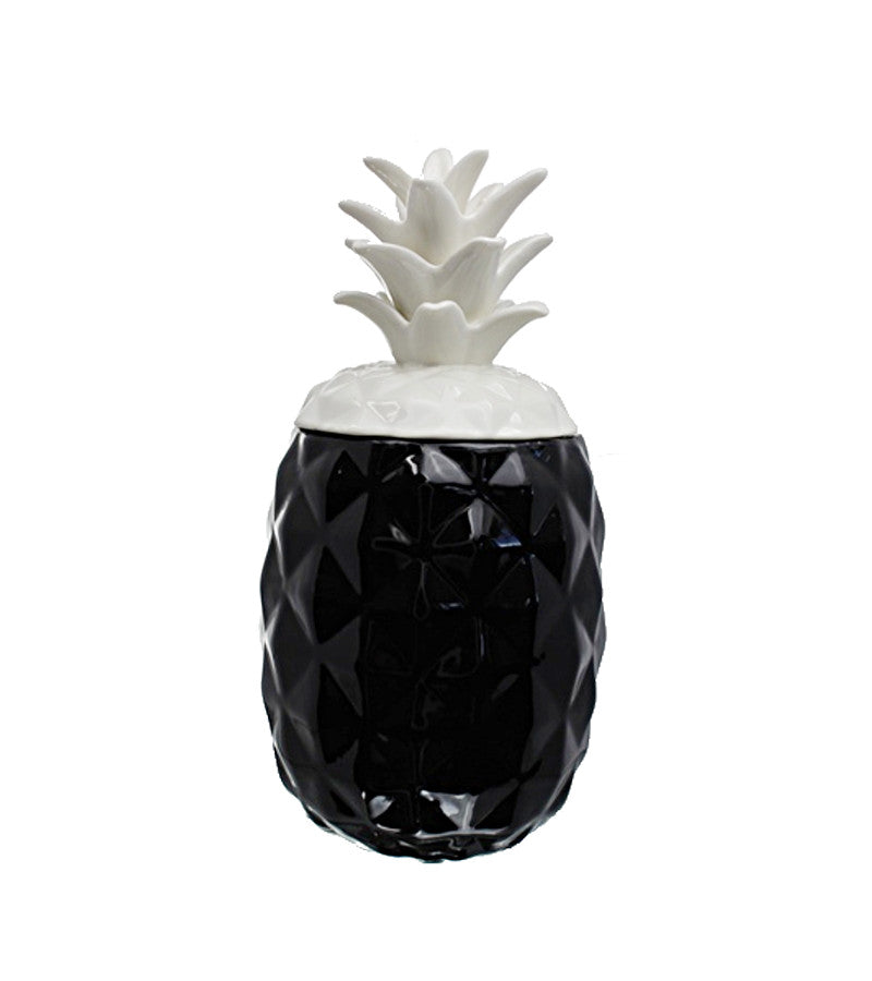 43717 - Pineapple Cannister Black-5.25x10.5 in