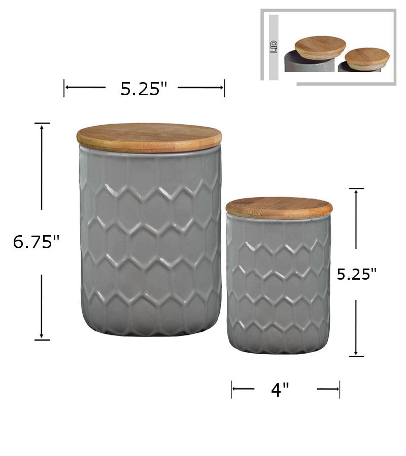 50919 - 2 Pc Jar Set-Gray