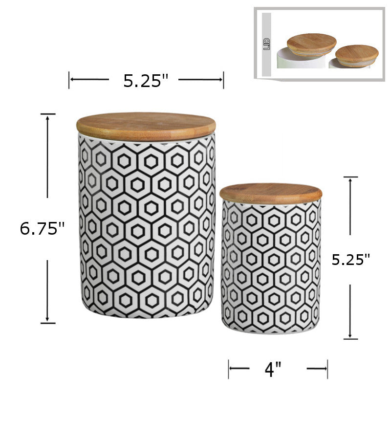 50927 - 2 Pc Jar Set-Hexagon