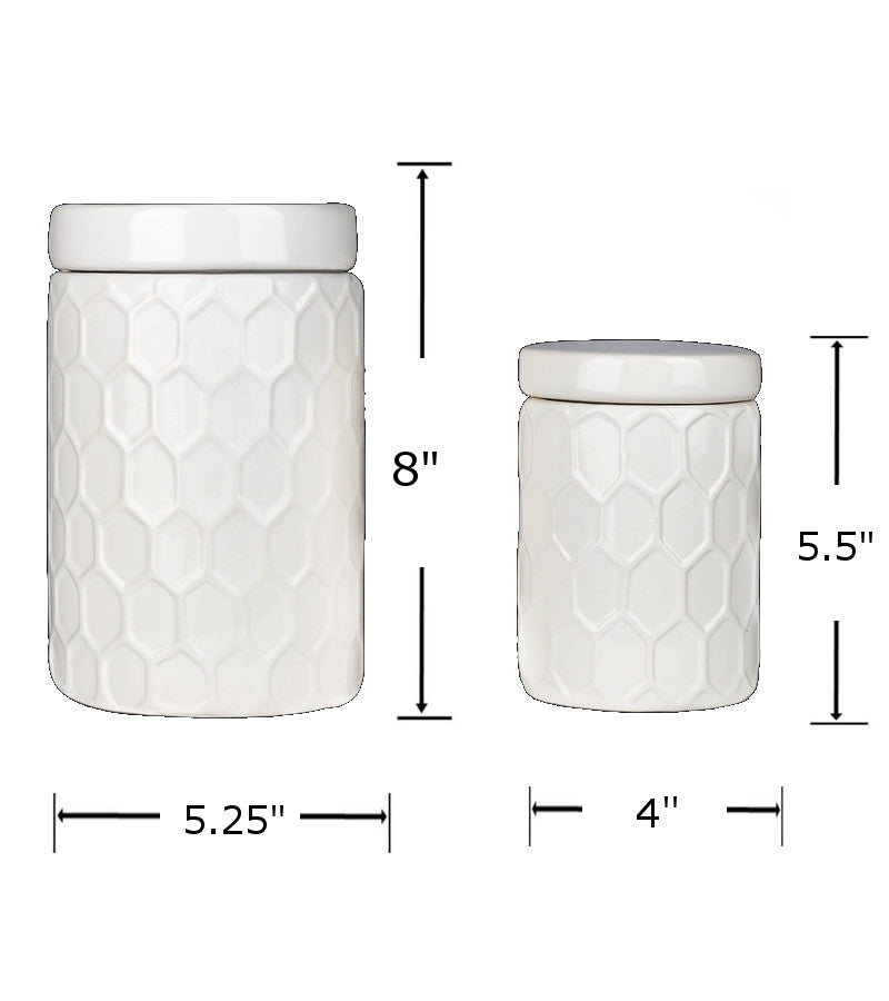 50951 - 2 Pc Jar Set-White
