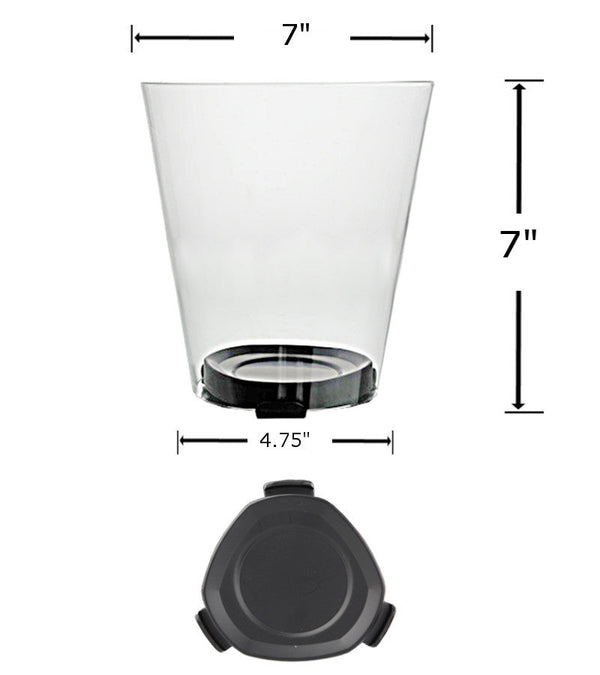 CH5141 - Glass Candle Holder-7x4.75x7 inch