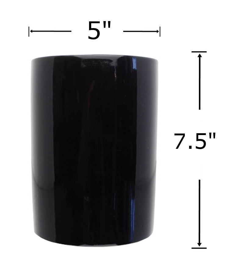 CV5203 - Ceramic Vase-Black 7.5x5 in