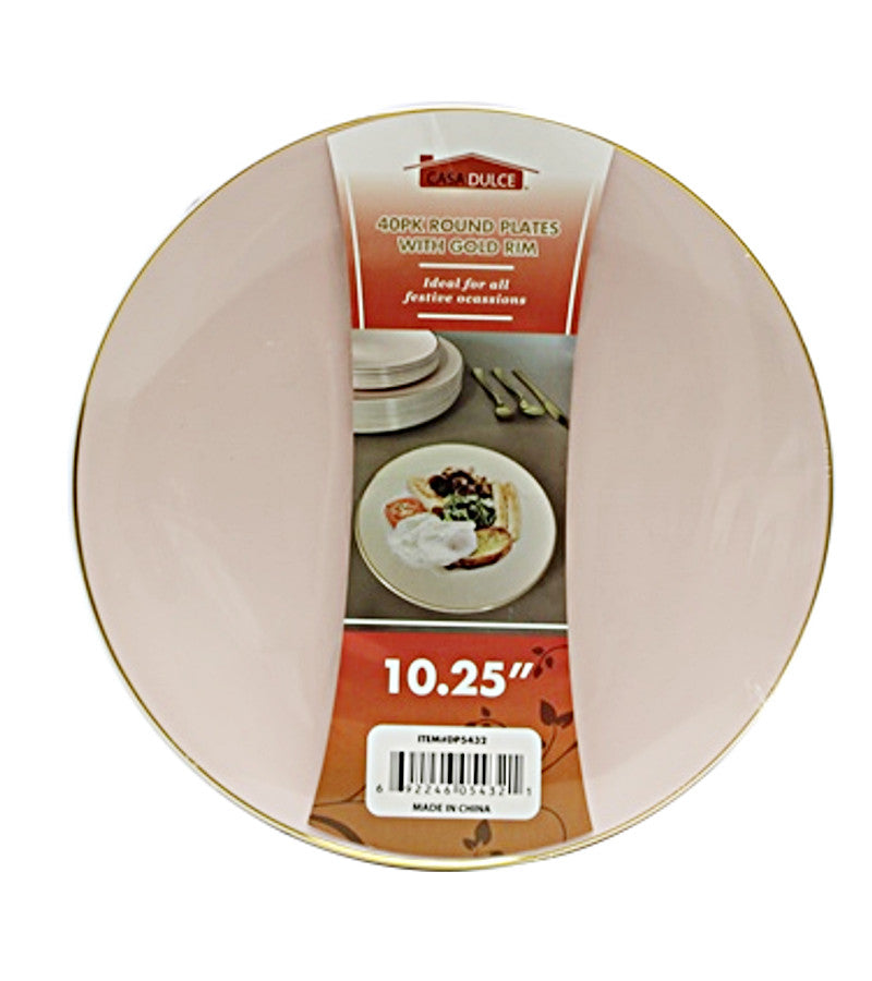 DP5432 - Pink Plate Gold Rim 10.25in-40 pk