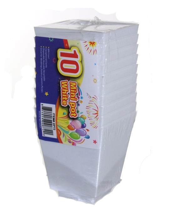 DP72 - 10 pc Mini Pot-White