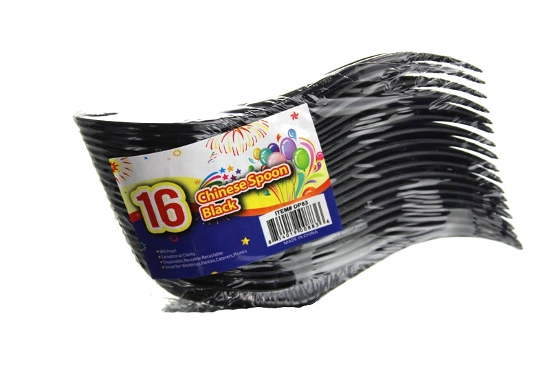 DP83 - 16 pc Chinese Spoon-Black