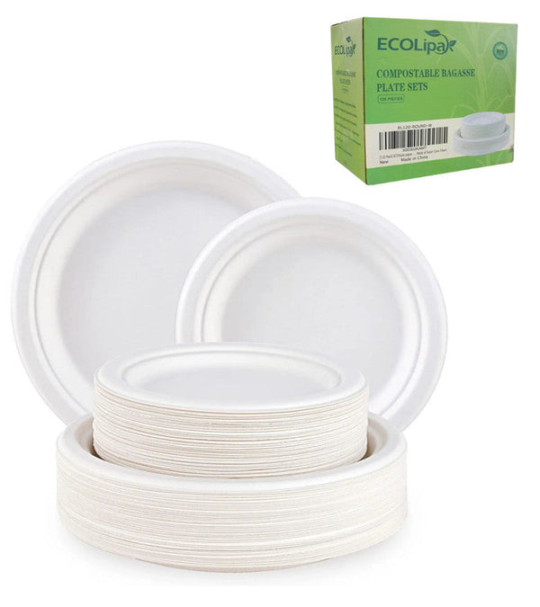 EL120RND - Round Plates-120 Pc (9 & 7 inch)