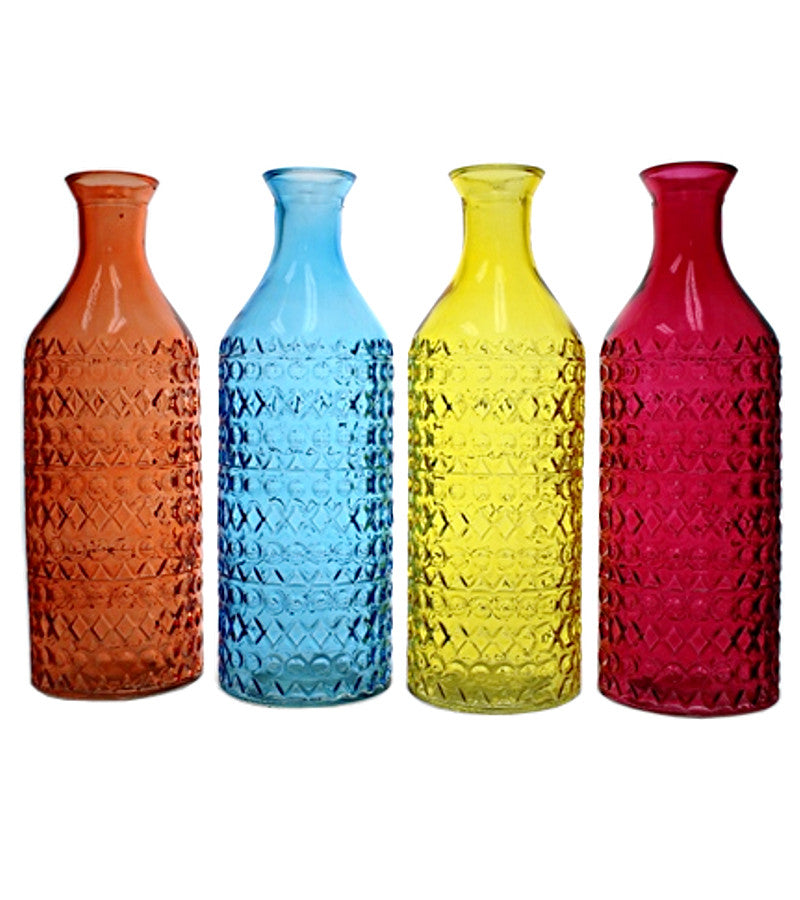 GB1333 - Colored Glass Bottle- By Krystallo
