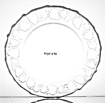 GCP1367 - Glass Charger Embossed w Silver Rim