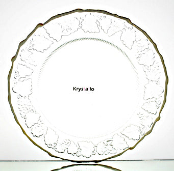 GCP1368 - Glass Charger Embossed w Gold Rim