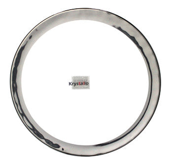 GCP170 - Glass Charger Plate-Silver Band