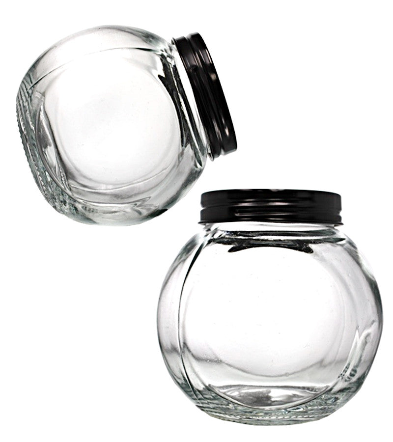 GJ039 - Slanted Glass Jar-430 ml