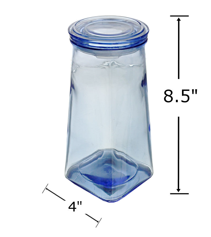 GJ5217 - Glass Jar-Blue 1.3 Liter-44Oz.