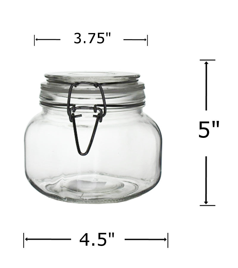 GJ5392 - Glass Jar Square-750 ml